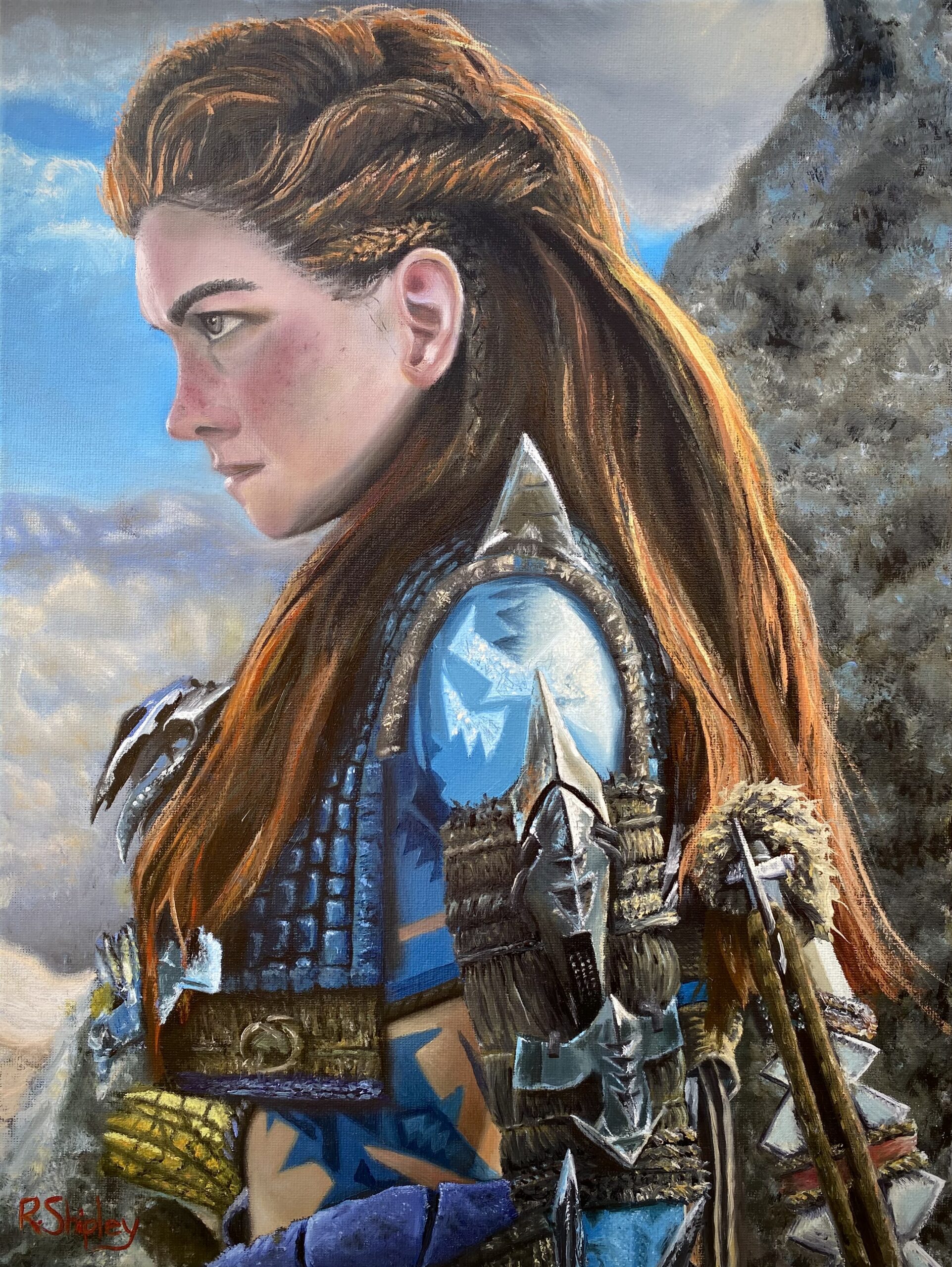 Portrait painting of Aloy