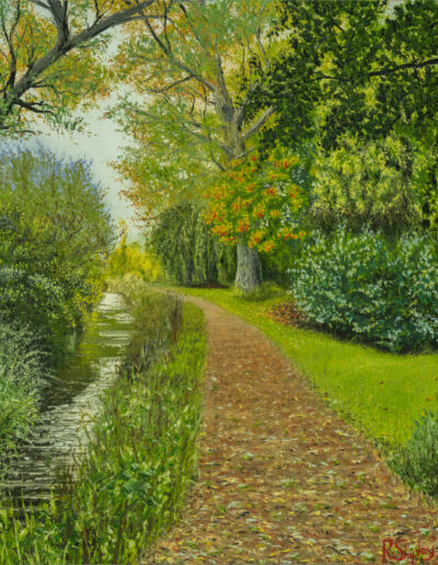 River Foss In Autumn Oil Painting